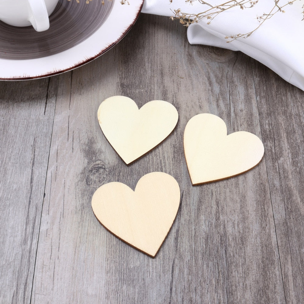 Heart Shaped Wooden Decorations