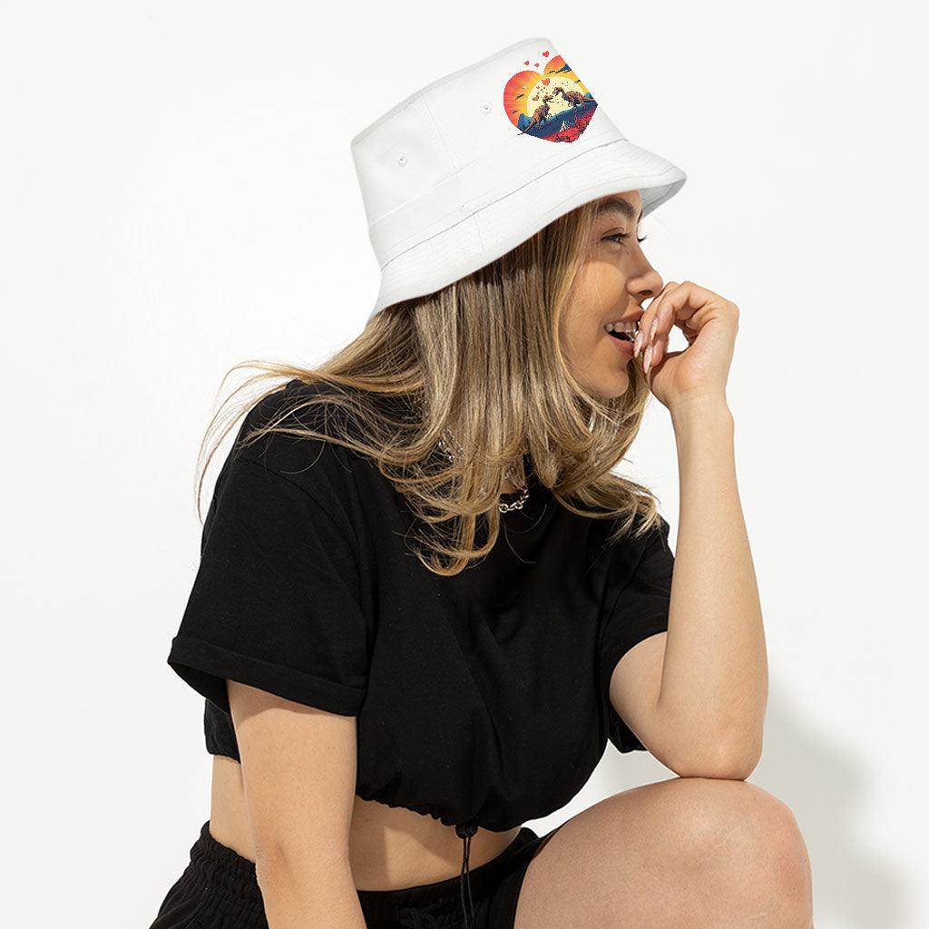 Cartoon Bucket Hat - Dinosaur Themed Hat - Unique Bucket Hat - MRSLM