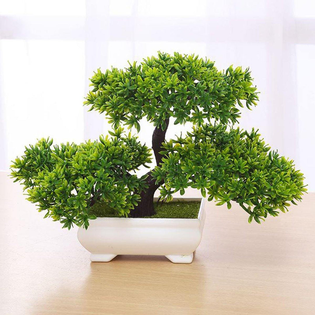 Bonsai Tree with Pot Artificial Plant Decoration for Home Office Desk 18cm - MRSLM