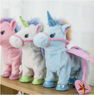 1pc Electric Walking Unicorn Plush Toy soft horse Stuffed Animal Toy Electronic sing Music Unicornio Toy Children Christmas Gift - MRSLM