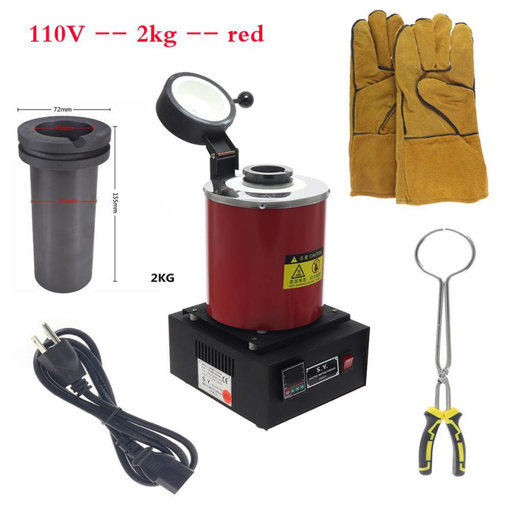 110V/220V 1500W Jewelry Melter High-temperature Small Melting Furnaces With 2kg Graphite Crucible Small Melting Furnace Jewelry Casting Equipment Jewelry Tools - MRSLM