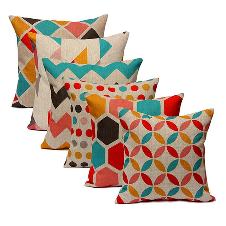 Geometric Abstract Printed Cushion Cover Sofa Bed Pillow Case Pillow Cover - MRSLM