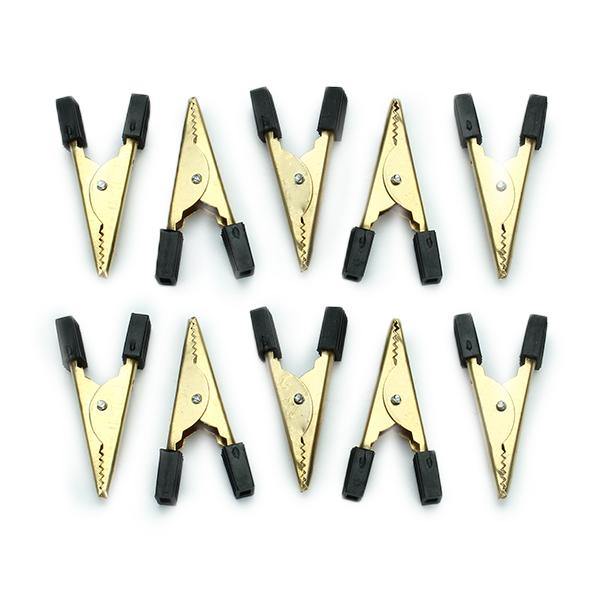 Wendao WD-011 Alligator Clips Crocodile Clamp Battery Wire Clip Test Connectors 10pcs - MRSLM