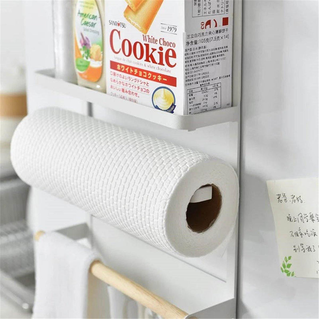 Kitchen Magnetic Storage Rack Fridge Rack Side Shelf Sidewall Holder Organizer Kitchen Storage Container - MRSLM