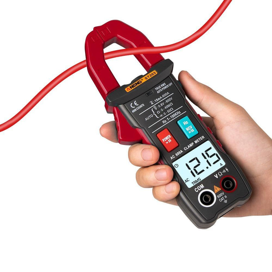 ANENG ST203 4000 Counts Full Intelligent Automatic Range True RMS Digital Multimeter Clamp Meter AC/DC Voltage NCV Resistance Auto Range Flashlight - MRSLM