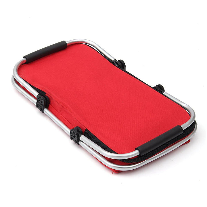 30L Large Folding Insulated Thermal Cooler Bag Picnic Camping Lunch Storage Baskets (Red) - MRSLM