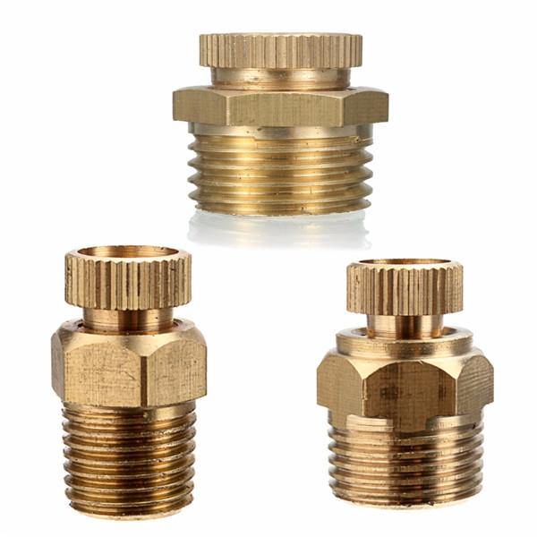 PT 1/2 3/8 1/4 Inch Brass Drain Valve Air Compressor Male Threaded Water Drain Valve - MRSLM