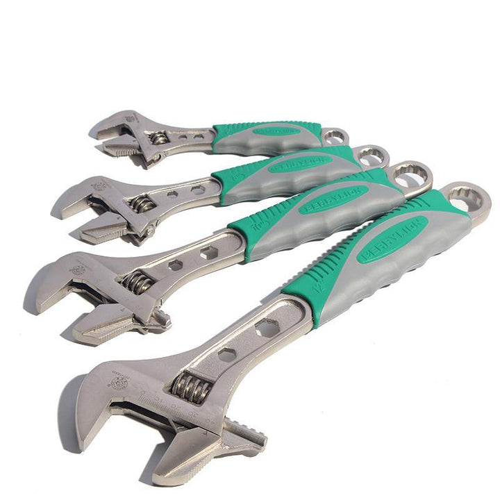 BERRYLION Adjustable Universal Wrench Spanner 6/8/10/12Inch Wrench Set With Allen Key Ratchet Wrench Hand Tools - MRSLM