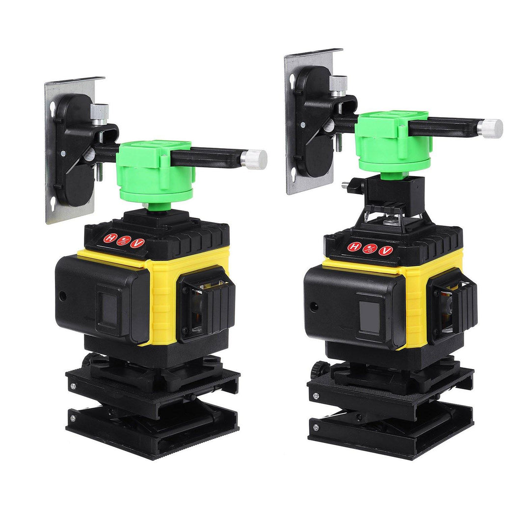 12/16 Line 4D Laser Level Green Light Digital Self Leveling 360° Rotary Measure with 6000mah Battery - MRSLM