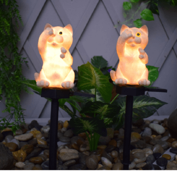 Solar Power LED Cat Lawn Light Outdoor Waterproof Garden Yard Landscape Lamp - MRSLM