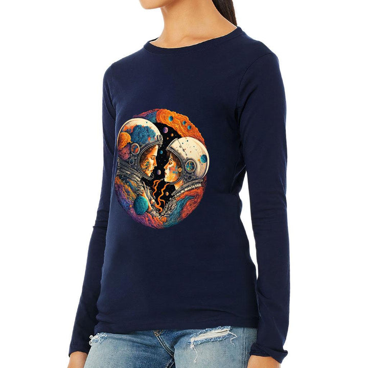 Love Astronaut Women's Long Sleeve T-Shirt - Fantasy Long Sleeve Tee - Art T-Shirt - MRSLM