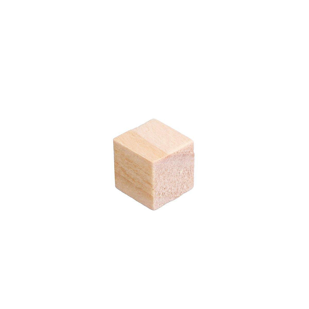 100Pcs 1/2/2.5cm DIY Wooden Blocks Handicrafts Craft Pieces Educational Toys (1cm) - MRSLM