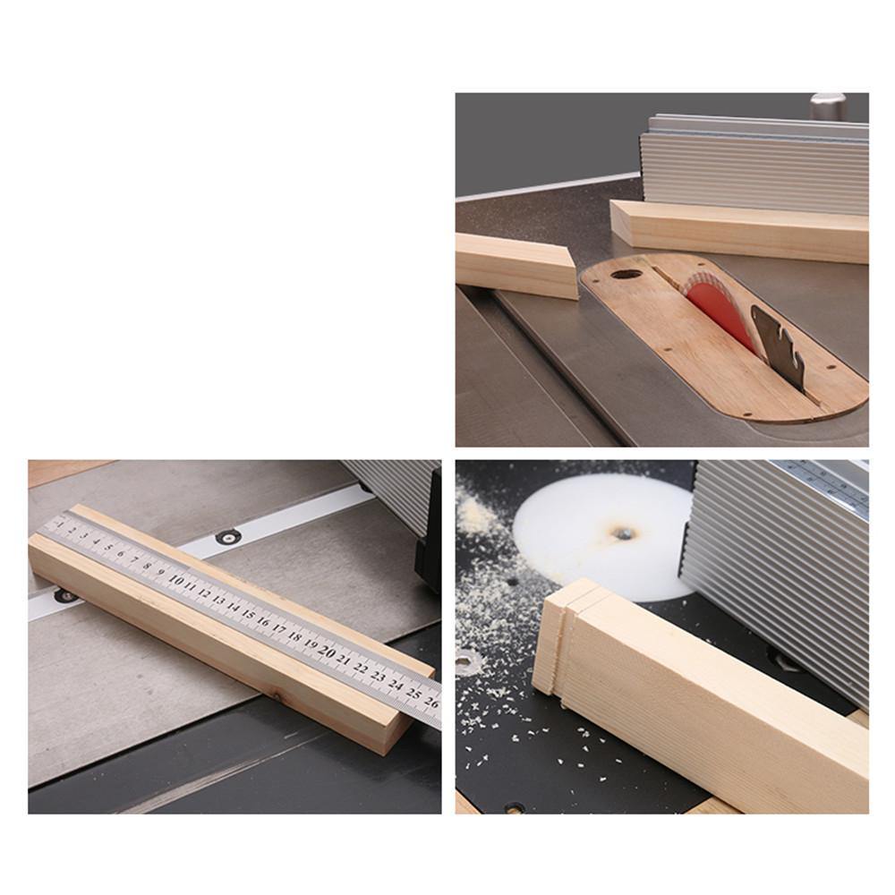 Aluminum Alloy Table Saw Miter Gauge Fence with Track Stop for Miter Gauge Table Saw Router Table Jig Saw Woodworking Tool - MRSLM