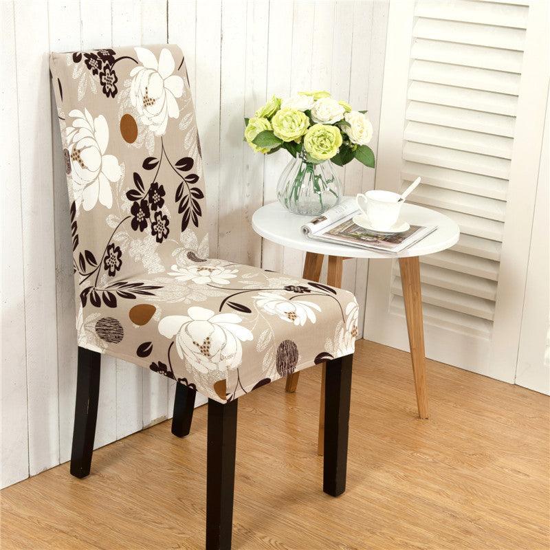 Honana WX-915 Elegant Flower Landscape Elastic Stretch Chair Seat Cover Dining Room Home Wedding Decor - MRSLM