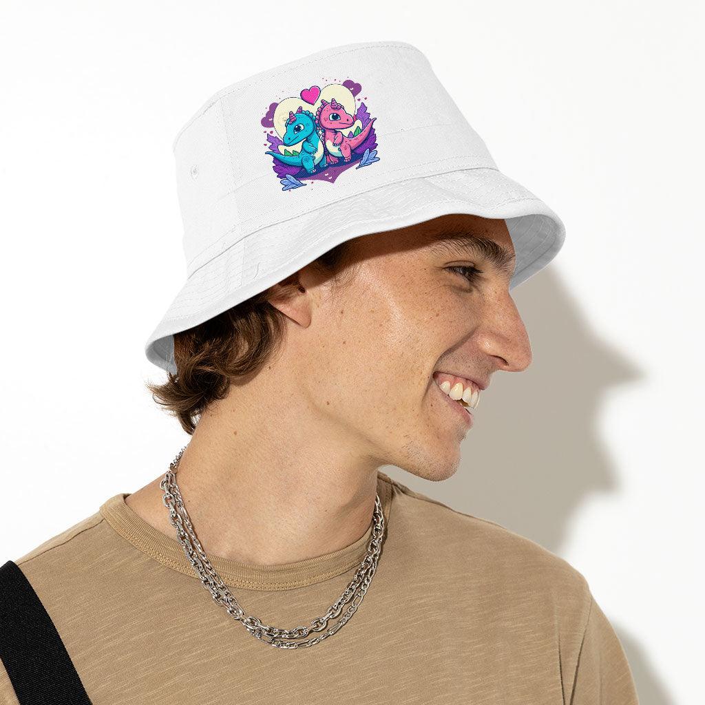 Dinosaur Print Bucket Hat - Love Graphic Hat - Colorful Bucket Hat - MRSLM