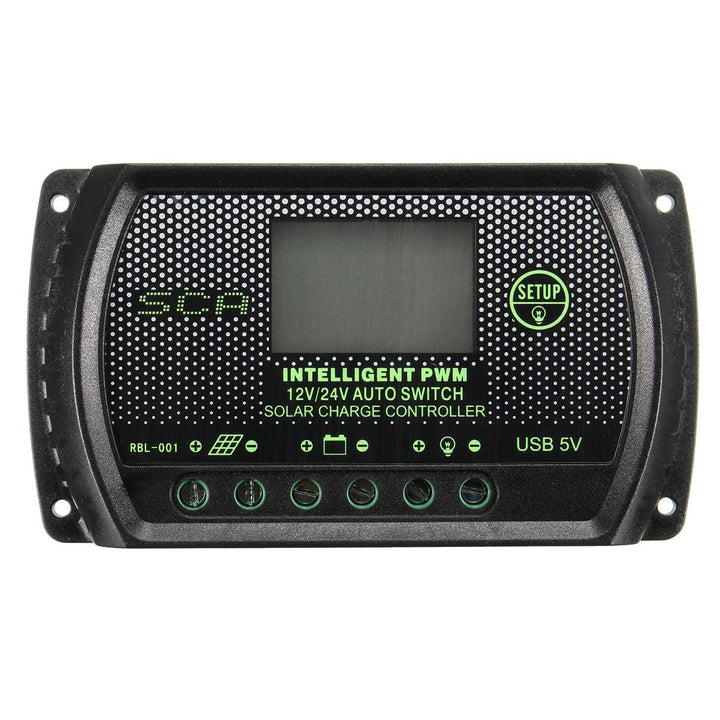 DANIU 10A 20A 30A PWM LCD USB Solar Panel Battery Regulator Charge Controller 12V 24V - MRSLM