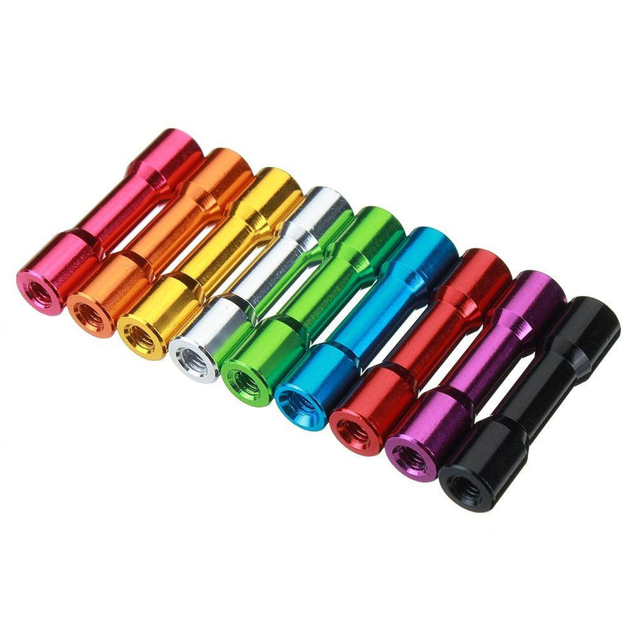 Suleve M3AS12 10Pcs M3 25mm Aluminum Alloy Standoff Spacer Round Column MultiColor Smooth Surface - MRSLM