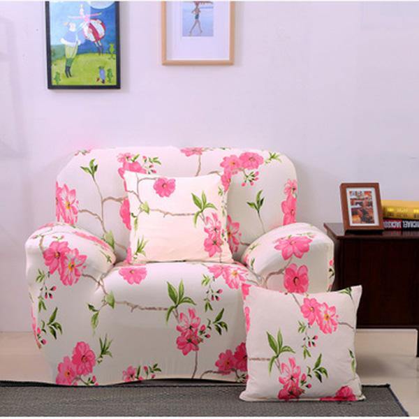 One Seater Textile Spandex Strench Flexible Printed Elastic Sofa Couch Cover Furniture Protector - MRSLM