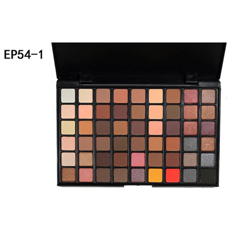 POPFEEL 54 Colors Eye Shadow Shimmer Glitter Waterproof Natural Matte Eyeshadow Palette - MRSLM