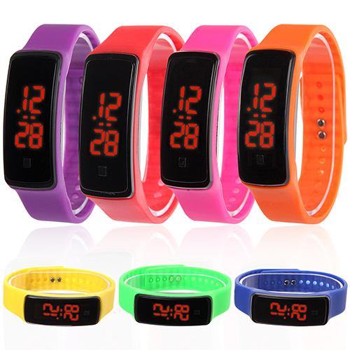 Men Women Silicone Band Digital LED Bracelet Wristwatch Sports Running Watches - MRSLM