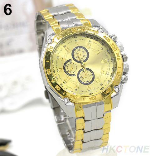 Fashion Men Stainless Steel Quartz Analog Sport Wrist Watch Father's Day Gift - MRSLM