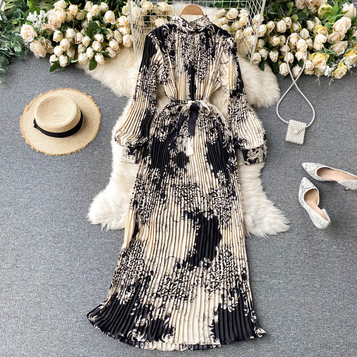 Women's Pleated Boho Dress