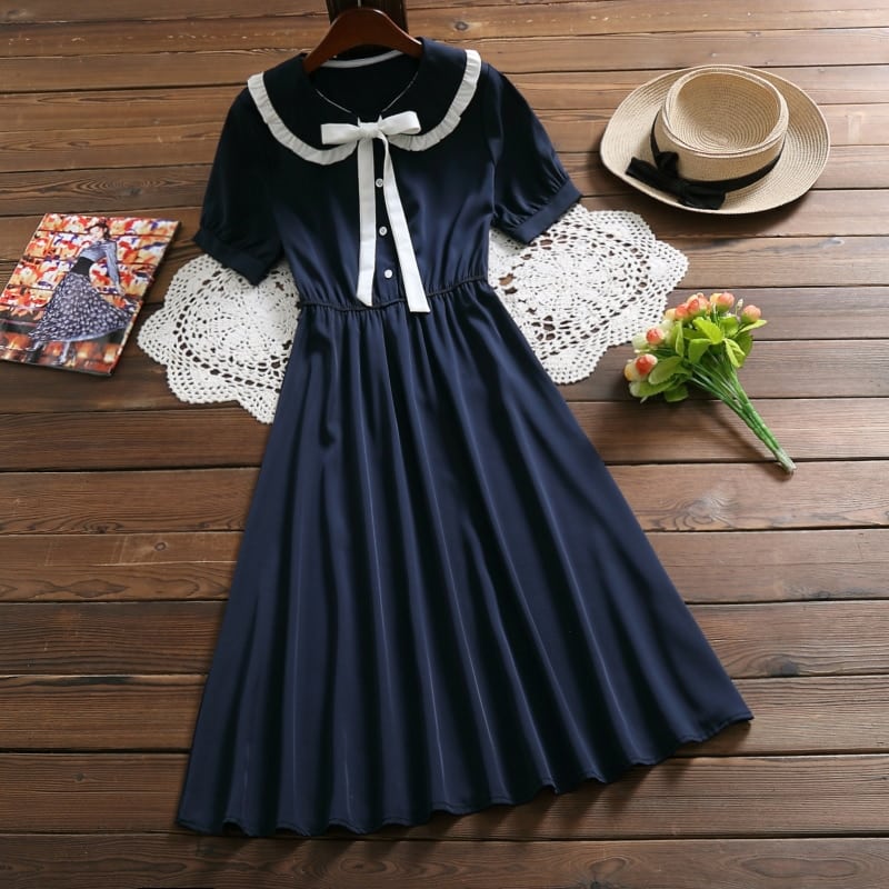 Women's Cute Style Cotton Midi Dress