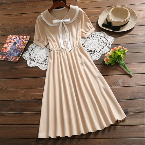 Women's Cute Style Cotton Midi Dress