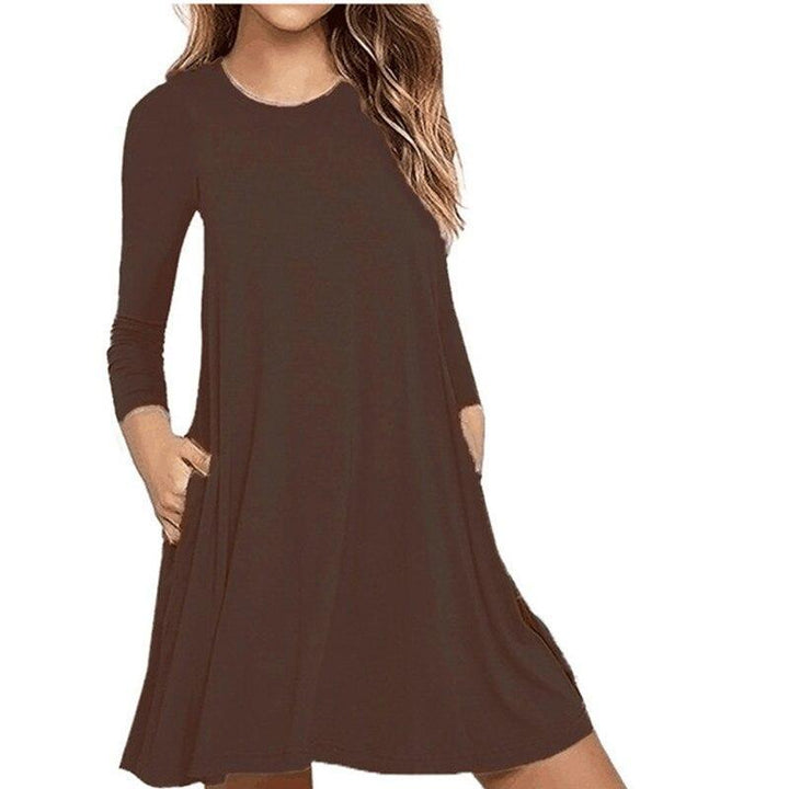 Casual Thin Women's Long Sleeved A-Line Dress