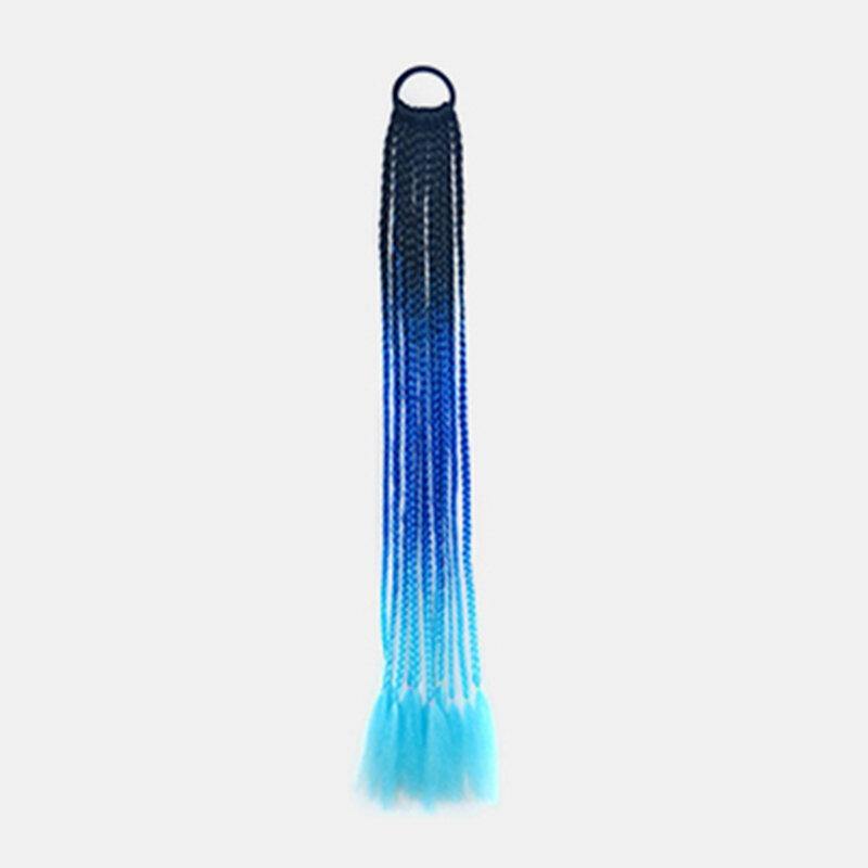 Halloween Colored Dirty Braids High Temperature Fiber Crochet Small Hair Braids Ponytail Hair Extensions - MRSLM