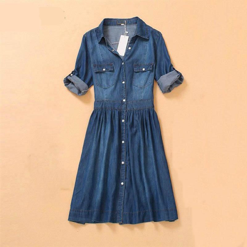 Women's Denim Shirt Dress