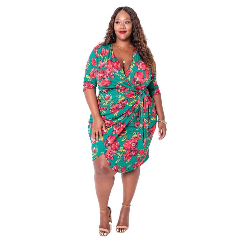 Retro Style Plus Size Women's Dress