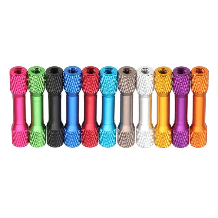 Suleve™ M3AR19 10Pcs M3 28mm Knurled Standoff Aluminum Alloy Multicolor - MRSLM