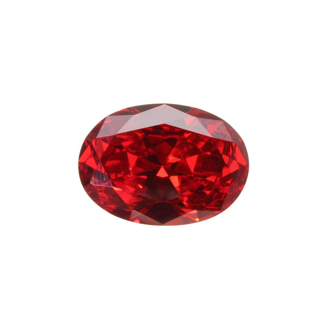 13x18mm Exquisite Oval Red AAAA+ Unheated Cut Loose Gem Zircon Decorations (1#) - MRSLM