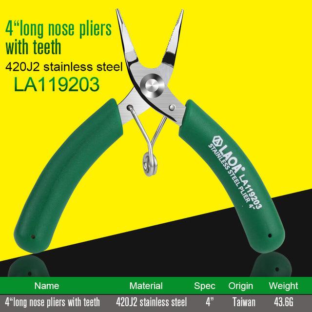 LAOA Mini Electronic Scissors Stainless Steel Long Nose Pliers Diagonal Pliers Wire Cutters - MRSLM