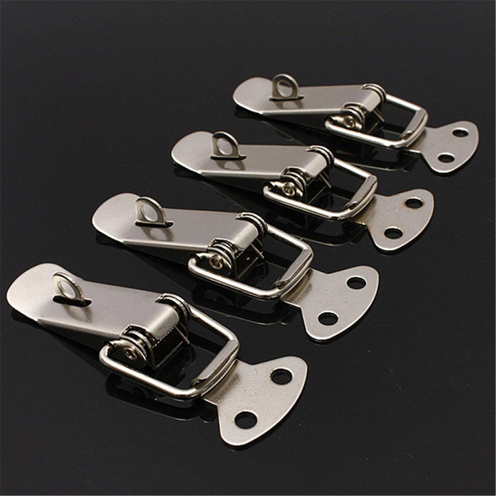 4PCS Case Box Chest Spring Stainless Tone Lock Toggle Latch Catch Clasp - MRSLM