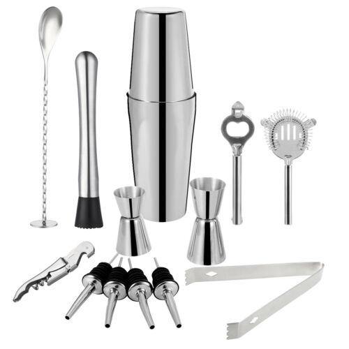 Cocktail Shaker Set Maker Mixer Martini Spirits Bar Strainer Bartender Kit Tools - MRSLM