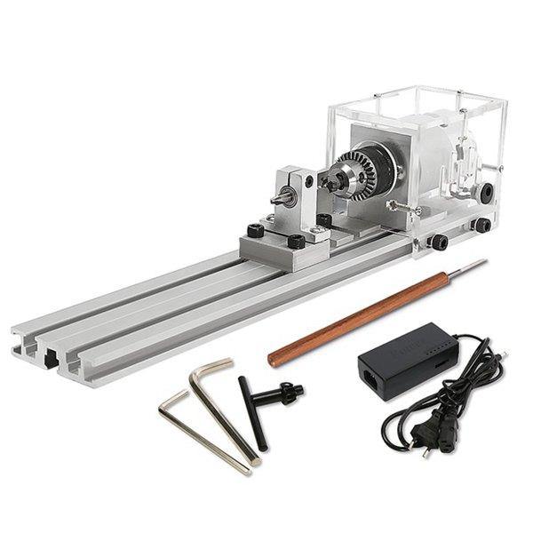 Raitool™ 80W DC 24V Mini Lathe Beads Machine Wood Working DIY Lathe Standard Set - MRSLM