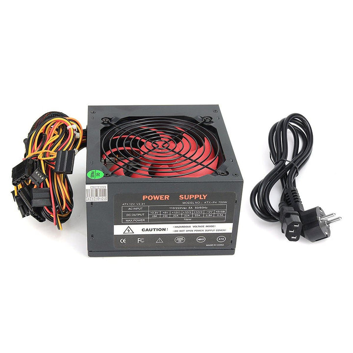 750W 110V-230V Alimentazione Power Supply ATX Alluminio 20+4PIN ATX 12V V2.3 - MRSLM