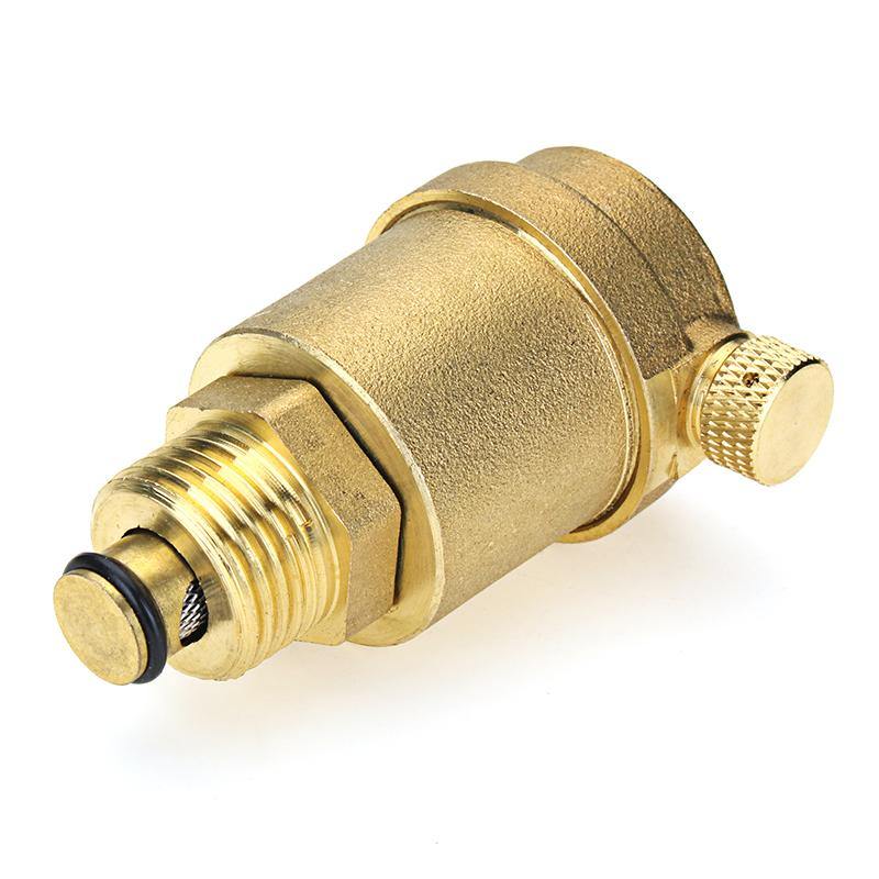 TMOK TK901 Brass Automatic Air Vent Valve Exhaust Safety Pressure Relief Valve for Water Heater HVAC Pipeline System - MRSLM