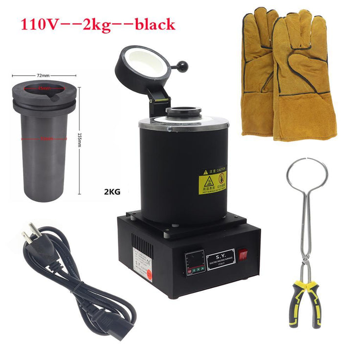 110V/220V 1500W Jewelry Melter High-temperature Small Melting Furnaces With 2kg Graphite Crucible Small Melting Furnace Jewelry Casting Equipment Jewelry Tools - MRSLM