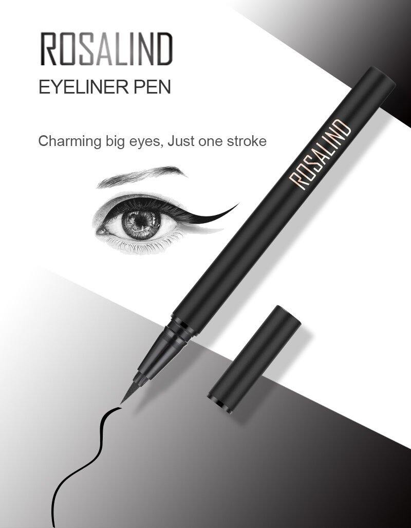 ROSALIND Eyeliner Arrow For Eyes Pencil Makeup Black Waterproof Eyeshadow Glitter Long-lasting Cosmetics Shiny Pen Eye Liner - MRSLM