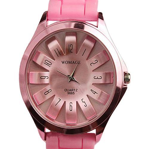 Unisex Fashion Silicone Strap Arabic Numerals Quartz Sports Jelly Wrist Watch - MRSLM