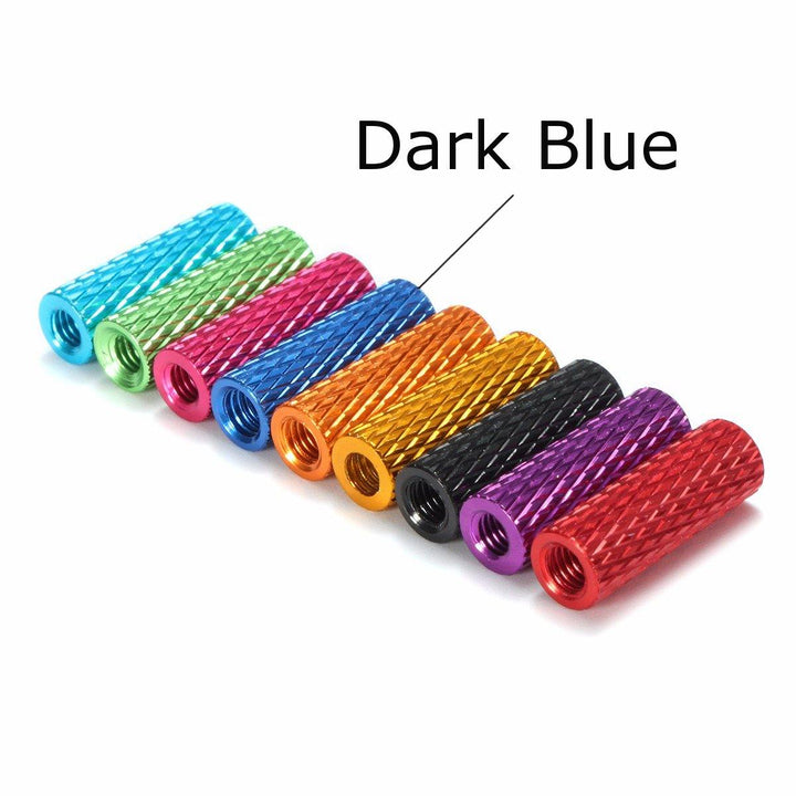 Suleve™ M3AS2 10Pcs M3 10mm Knurled Standoff Aluminum Alloy Anodized Spacer - MRSLM