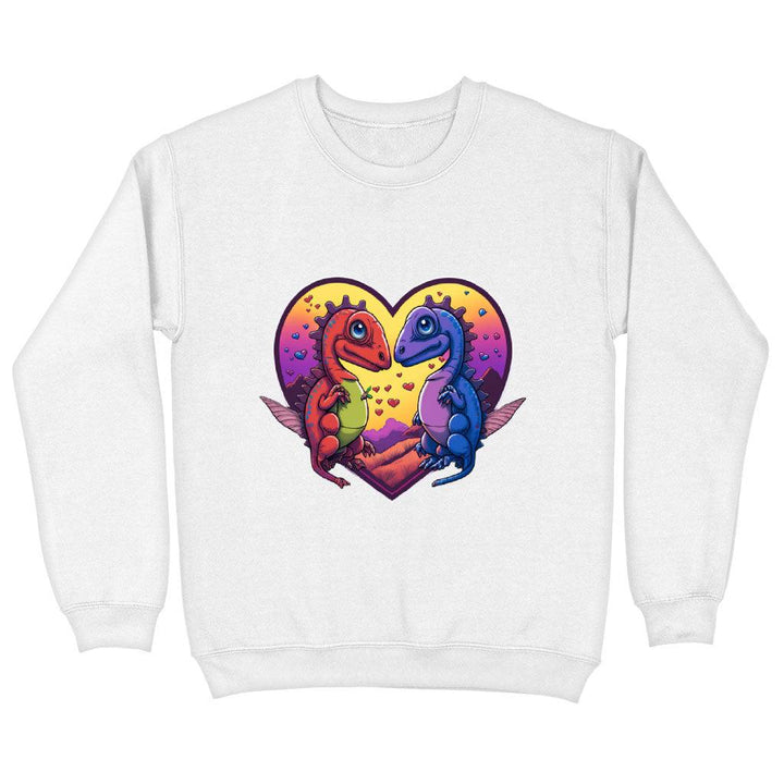 Dinosaurs in Love Sweatshirt - Art Crewneck Sweatshirt - Unique Sweatshirt - MRSLM