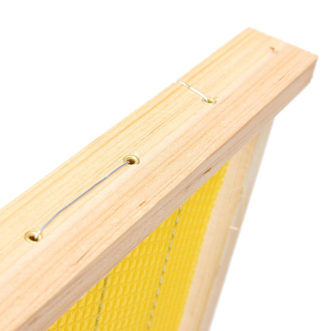 10Pcs Bees Wax Foundation Sheets Wood Beekeeping Pine Beehive Frame 49X23.5 cm - MRSLM