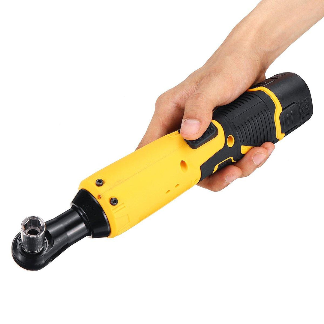 12V 45N.m Ratchet Wrench Electric Rechargeable Ratchet 90° Right Angle Wrench Powerful Tool - MRSLM