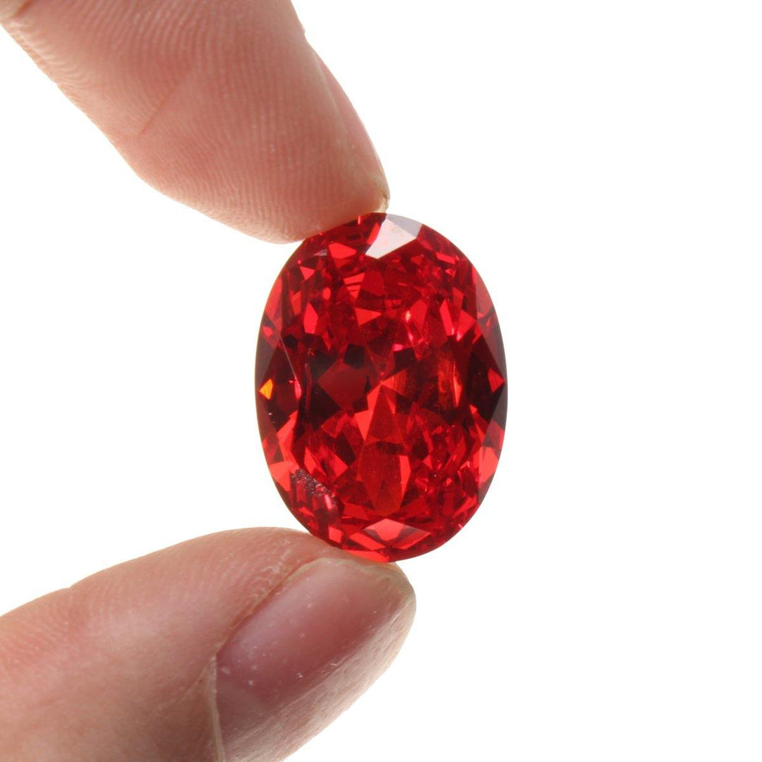 13x18mm Exquisite Oval Red AAAA+ Unheated Cut Loose Gem Zircon Decorations (1#) - MRSLM