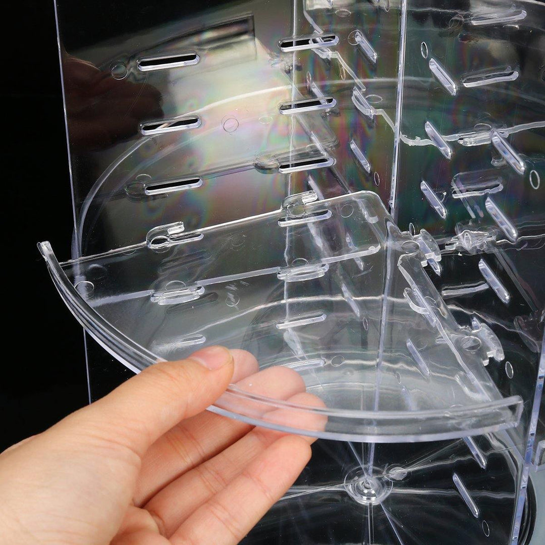 360 Degree Rotation Transparent Acrylic Cosmetics Multi-function Makeup Organizer - MRSLM