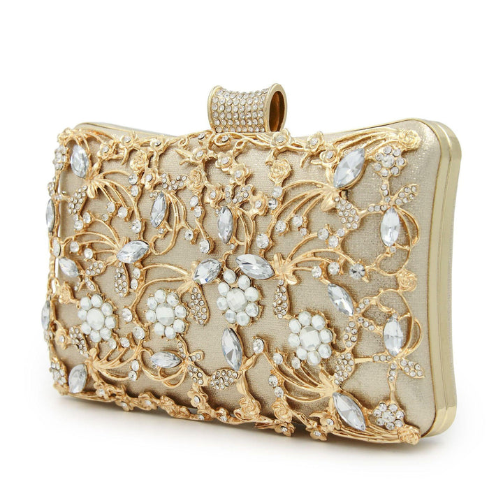 Hollow diamond cheongsam bag rhinestone bag clutch shoulder - MRSLM